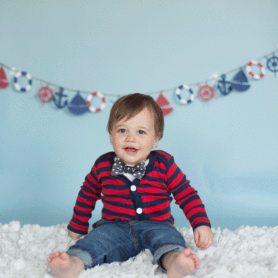 Nautical First Birthday Cake Smash | Virginia Beach Children’s Photographer